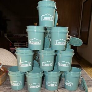 Teal Lowe’s Mini Bucket Lot of 10!  NEW 2026 EASTER  TIKTOK VIRAL - ships fast!